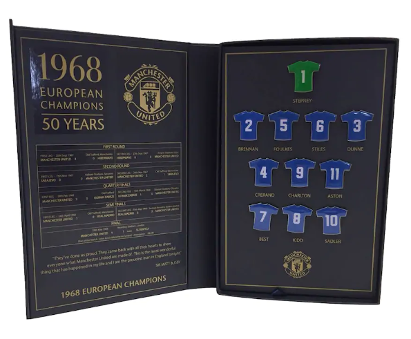 Manchester United 50th Anniversary Limited Edition Badge Set