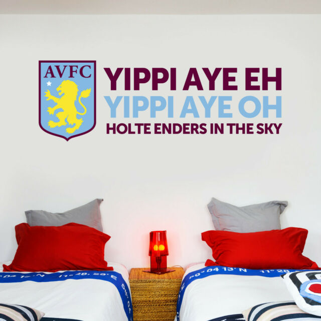 Aston Villa Wall Sticker Personalised Name and Crest