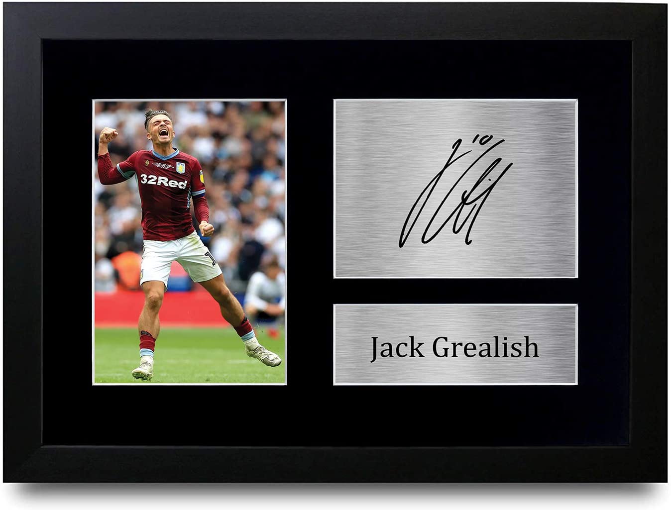 Jack Grealish Aston Villa Printed Signed Autograph Picture - A4 Framed